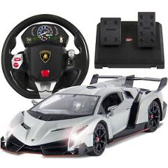 BCP 1/14 RC Lamborghini Veneno w/ Wheel Remote - Silver