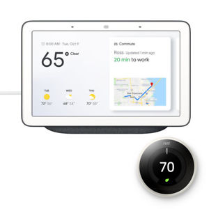 Google Home Hub with Google Assistant (GA00515-US) With Nest Learning Thermostat