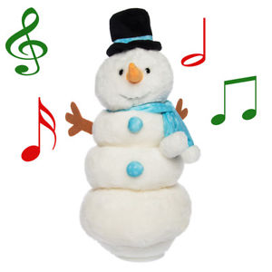 Singing Dancing Snowman Plush Animated Stuffed Animal Toy Snowman Decorations