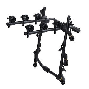 Trunk Mounted Bicycle Carrier Rack Sport 3-Bike Capacity Fits Most Vehicles