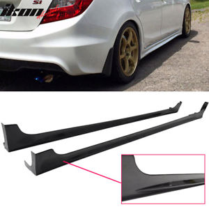 Fits 12-15 Honda Civic 9th 4Dr Mugen RR Style Side Skirts Rocker Panels Pair ABS