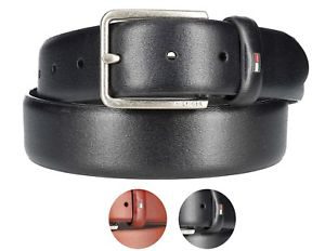 Tommy Hilfiger Men's Premium Smooth Feather Edge Leather 35MM Belt 11TL01X049