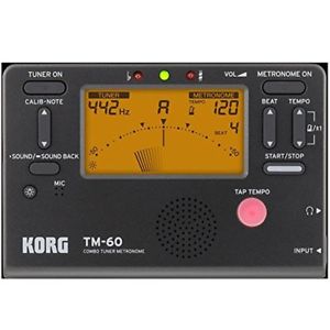 New Korg TM-60 Tuner Metronome Combo With Large Screen Black TM60BK