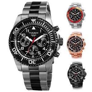 Men's Akribos XXIV AK950 Diver Chronograph Stainless Steel Bracelet Watch