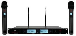 Rockville RWM3200UA 200 Channel UHF Wireless Dual HandHeld Microphone System