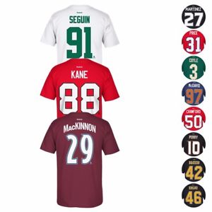 2017 NHL Reebok Official Premier Team Player Name & Number Jersey T-Shirt Men's