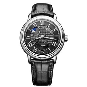 Raymond Weil Maestro Automatic Moonphase Black Leather Mens Watch 2839-STC-00209