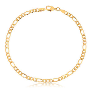 18K Gold Plated Gold Figaro-Link Anklet