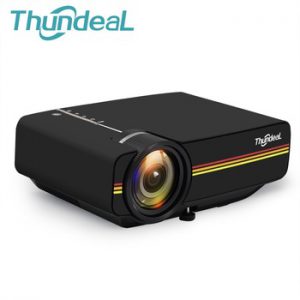 ThundeaL YG400 up YG400A Mini Projector 1800 Lumen Wired Sync Display More stable than WiFi Beamer Movie AC3 HDMI VGA Projector