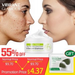 VIBRANT GLAMOUR Tea Tree Anti-acne Face cream Acne Scar Cream Shrink Pores Facial Eliminates Acnes Cream Oil control Repair Spot