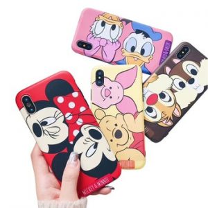 JAMULAR Cartoon Mickey Minnie Mouse Case For iPhone 6 6s 8 X 7 Plus XR XS MAX Cover For iPhone 7 Plus Piglet Soft TPU Fundas