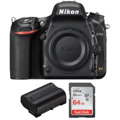 Nikon D750 FX-format 24.3MP Camera Body + Extra Battery + Sandisk 64GB Brand New