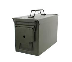 50 Cal Metal Ammo Can 1-Pack – Military Steel Box Shotgun Rifle Gun Ammo Storage