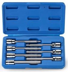 Extra Long Hex Bit Set | SAE Standard 3/8" Drive Allen Socket 7pc Kit