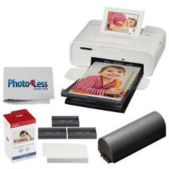 Canon SELPHY CP1300 Photo Printer (White) + KP-108IN Ink and Paper + Battery