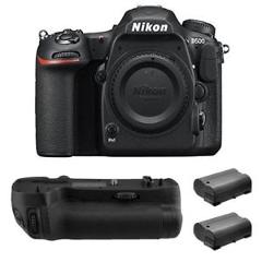 Nikon D500 DSLR Camera 20.9MP DX-Format Body +2x xtra Battery + Grip Pro Kit New