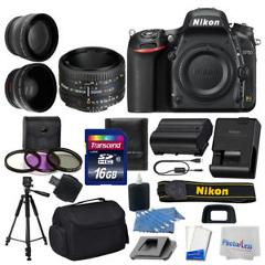 Nikon D750 Digital SLR Camera 3 lens: 50mm f/1.8D 16GB + More Great Value Kit