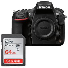 Nikon D810 FX-format 36.3MP Digital SLR Camera Body Brand New + 64gb SDXC Card