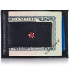 AlpineSwiss Mens Leather Money Clip Magnet Front Pocket Wallet Slim ID Card Case