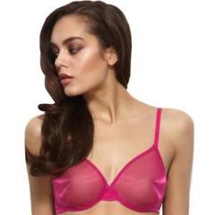 Gossard Glossies Sheer Bra Molded Cups New Fashion Lingerie Very Berry Pink 6271