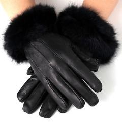Alpine Swiss Women’s Dressy Gloves Genuine Leather Thermal Lining Fur Trim Cuff