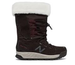 New Balance Women's Fresh Foam 1000 Boot Shoes Brown with Red
