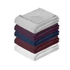 Essie Silky Soft Solid Velvet Plush Flannel Fleece Bed Couch Sofa Throw Blanket