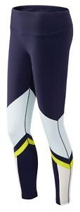 New Balance Women's J.Crew Premium Performance Glass Legging Navy with Blue