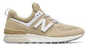 New Balance Men's 574 Sport Shoes Tan with White