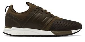 New Balance Men's 247 Leather Shoes Green with White