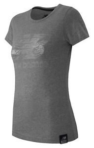 New Balance Women's Essentials Plus SS Logo Tee Grey M