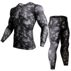 MMA t-Shirt tactical compress rashgard tshirt kit tracksuit Men long sleeve 2017  men set 2 piece kit tracksuit men t-Shirt