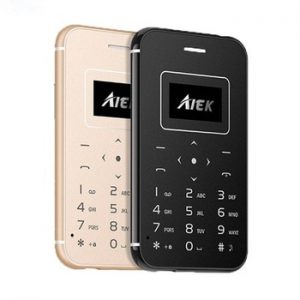 Original Aiek X8 Ultra Thin Card Mobile Cell Phones Mini Pocket Students Personality Low Radiation Support Tf Card Led Torch