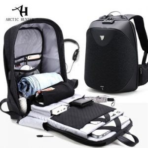 ARCTIC HUNTER New Anti-theft 15.6 Laptop Men Bag School Password Lock Backpack Waterproof Casual Business Travel Male Backpacks