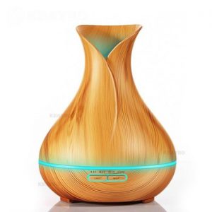 KBAYBO 400ml Aroma Essential Oil Diffuser Ultrasonic Air Humidifier with Wood Grain electric LED Lights aroma diffuser for home