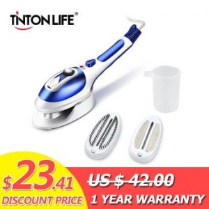 TINTON LIFE 800w Handheld Garment Steamer Portable Home and Travel Fabric Steamer Fast Heat Up Removable Water Tank Steam Iron