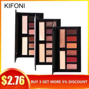 KIFONI New Arrival Shimmer Matte Eyeshadow palette 8 Color glittle eyeshadow Pigmented Eye Shadow Powder beauty Cosmetic set