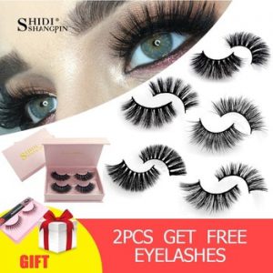 SHIDISHANGPIN natural long false eyelashes full strip lashes makeup 3d mink lashes volume fake eye lashes soft mink eyelashes