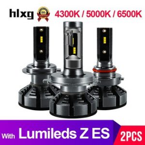 HLXG H7 Led H4 With Lumileds Luxeon ZES Chips Car Headlight Bulbs H1 LED H11 H8 HB3 9005 HB4 Lamp 6500K 4300K 5000K 12V 12000LM