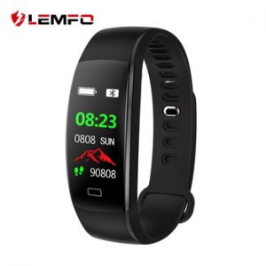 LEMFO Smart Fitness Bracelet Men Color Screen Smart Band Blood Pressure Heart Rate Monitor Wristband for Android IOS