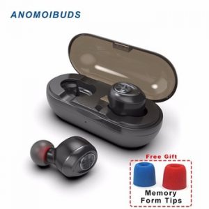 Anomoibuds Capsule Wireless Bluetooth Earphones TWS Earbuds Auto Pairing Noise Cancelling V5.0 Stereo Call Sport Earphone