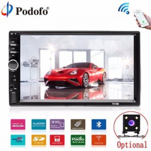 Podofo Car Multimedia player Autoradio 2Din 7" HD Car Radio Audio Stereo Touch Screen auto MP5 Player Bluetooth TF USB FM camera