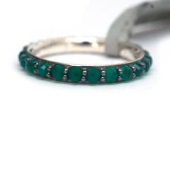 NWT DAVID YURMAN 3mm Osetra Cable Berries Band Ring in Green Onyx & Silver Sz 6