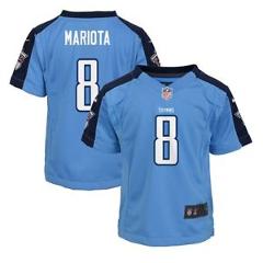 Marcus Mariota Tennessee Titans NFL Nike Boys Light Blue Game Jersey