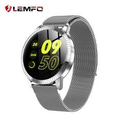 LEMFO CF18 1.22 Inch Smart Watch Waterproof IP67 Blood Pressure Monitoring Metal Starp Multi Sport Modes SmartWatch Women Band