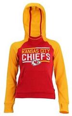 OuterStuff NFL Youth Girls Kansas City Chiefs Format Funnel Hoodie