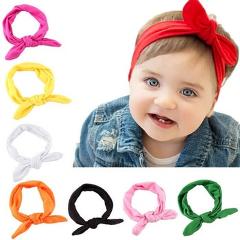 Baby Kids Girls Rabbit Bow Ear Hairband Headband Turban Knot Head Wraps 5.9