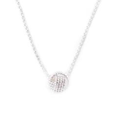 TIFFANY & CO. Women's Sterling Silver Twist Knot Pendant Necklace $150 NEW