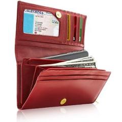 Genuine Leather Wallets For Women - Ladies Accordion With ID Slot RFID Blocking