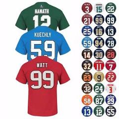 NFL "Eligible Receiver" Player Name & Number Jersey T-Shirt Collection Men's